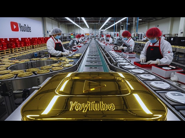 Inside the YouTube Play Button Factory: How Gold & Diamond Buttons Are Made (Full Process)