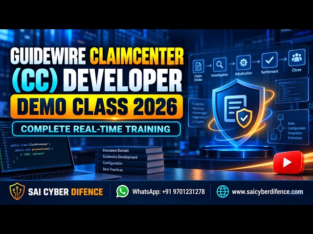Guidewire ClaimCenter (CC) Developer Demo Class 2026 | Complete Guidewire CC Training