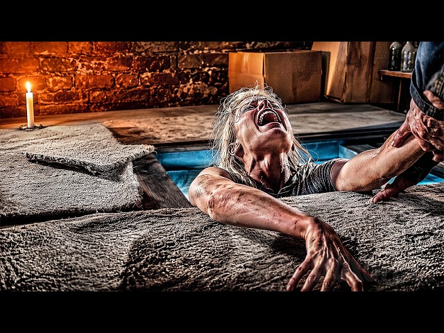 She tries to escape a creature in the basement | Full Movie