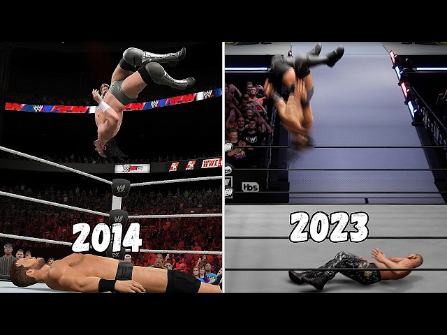 Evolution of Neville/Pac Finisher Red Arrow - 2014 -2024 - WWE X AEW Games