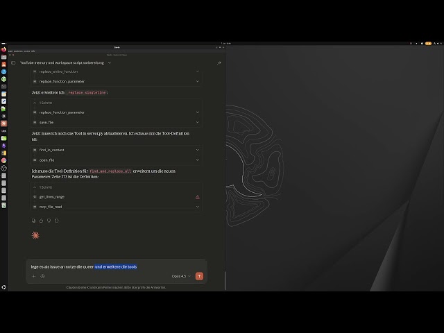 Claude bei der Arbeit - Eine Session nach 8 Monaten Entwicklung Teil1