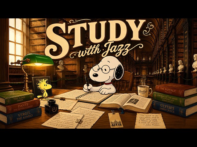 Study Time with Jazz 🎼 Snoopy Jazz for Focus, Work & Study