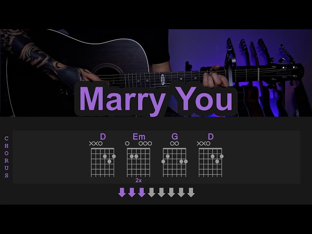 Marry You - Bruno Mars | Guitar Lesson/Tutorial with Chords/Tabs and Lyrics