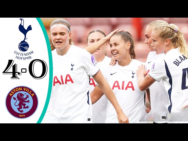 Tottenham Hotspur vs Aston Villa Highlights | 4 - 0 | Barclays WSL 2026/27