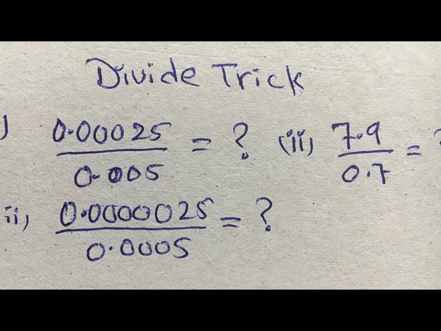 This Division Trick Will Blow Your Mind 🤯 (Decimal Math Hack)