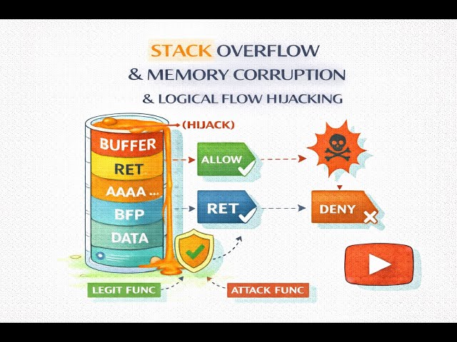 Podcast - Changing execution flow with stack overflow attack