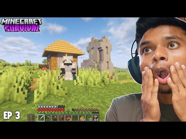Finally I Found A Village In Minecraft Survival 😱