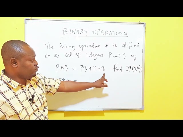 Binary operations 