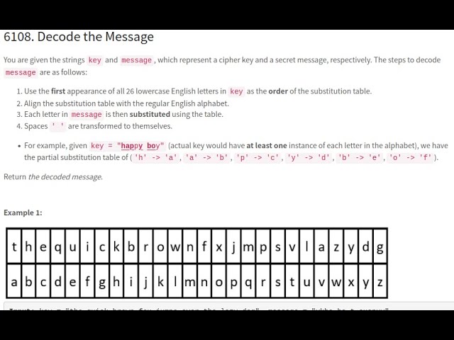 6108. Decode the Message