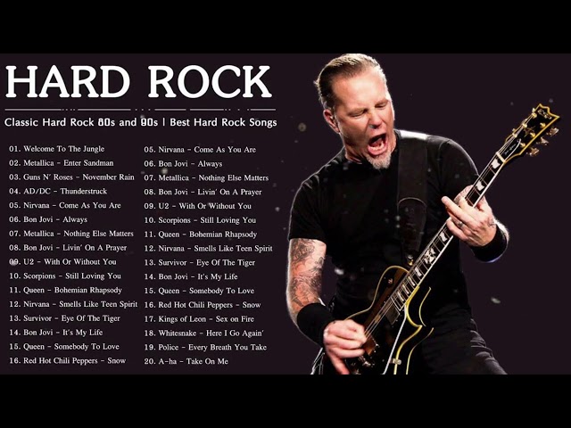 Metallica, ACDC, Nirvana, CCR, U2, Dire Straits, Bon Jovi❤️Best Of Classic Hard Rock 70s 80s 90s Mix