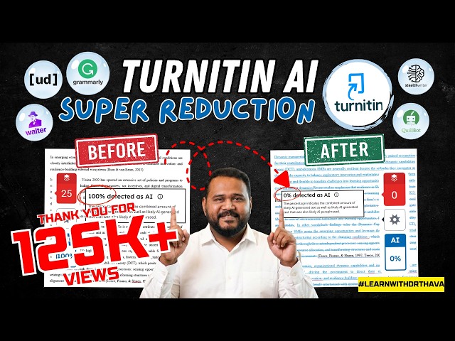 FREE Method to Reduce Turnitin AI! 0% AI usage!