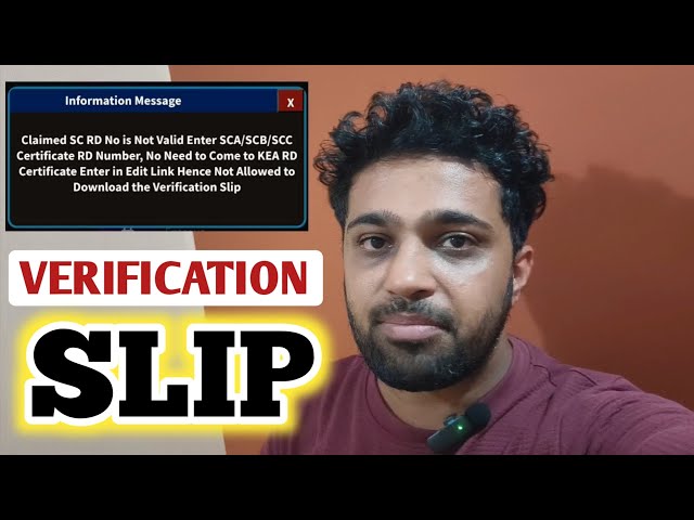 Problem Solved - SC Category | KCET Document Verification Slip 2026