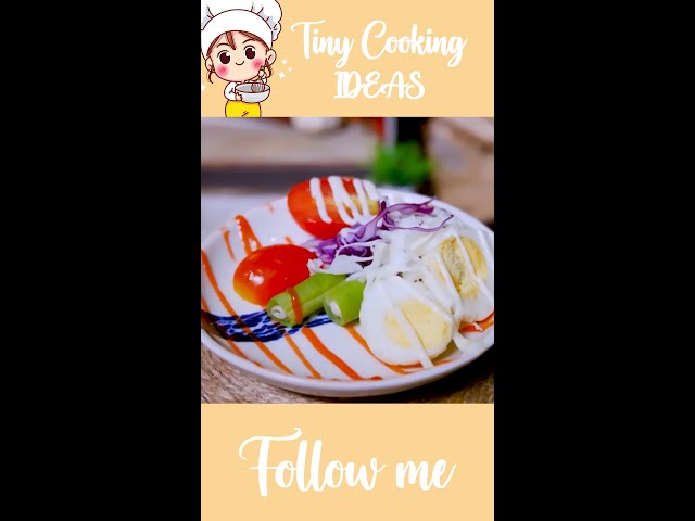 How to Make Egg and Tomato Salad #Shorts #TinyCookingIdeas # Miniature Cooking
