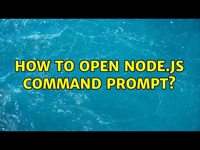 How to open Node.js command prompt?