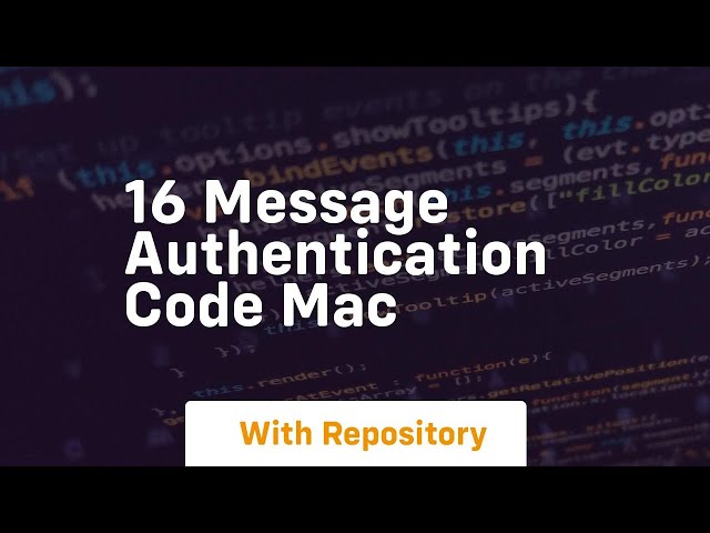 16 message authentication code mac