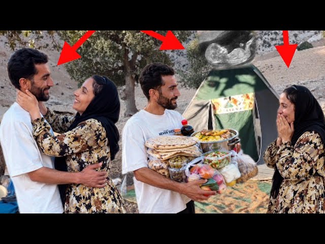 A warm embrace after days of loneliness; Pejman’s heartwarming surprise for pregnant Samaneh 🤰🏻🫂