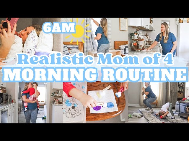 6AM REALISTIC MOM OF 4 MORNING ROUTINE 2024 | MOM MOTIVATION | STAY AT HOME MOM ROUTINES | MarieLove