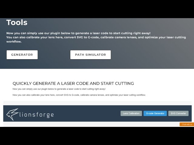Lionsforge's Web Based G-CODE generator Training Video