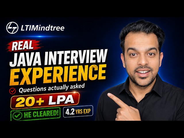 He Cleared LTIMindtree! 18 Java Interview Questions for 4+ Years Experience