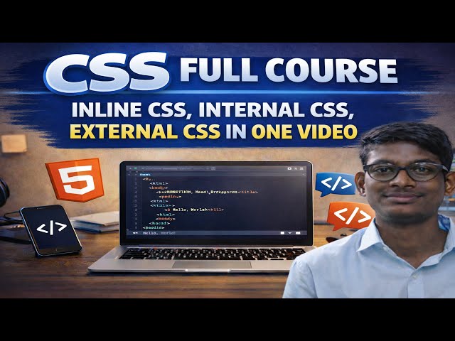 CSS FULL COURSE | inline, internal, external stylesheet | css in Telugu