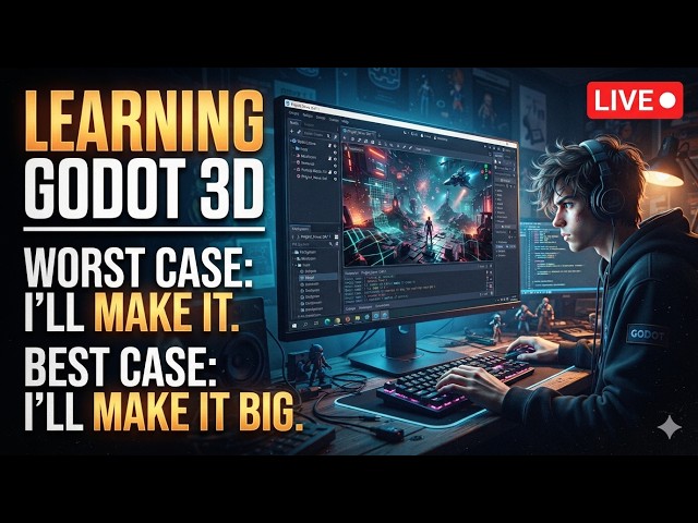 🔴 LIVE: Learning Godot 3D from Scratch 🚀 | Game Development Stream #Godot #GameDev
