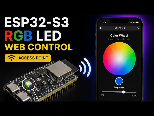 ESP32-S3 RGB LED Web Control Using Arduino IDE | 🚨
