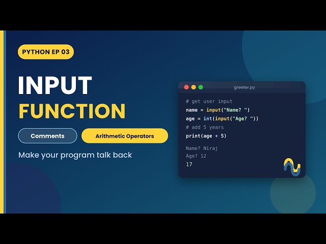 Python Comments, Arithmetic Operators & Input Function | Python Series #3