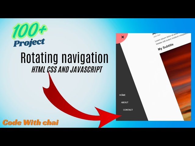 Rotating navigation using html css javascript #programming #coding #video #project
