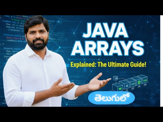 Java Arrays Mastery తెలుగులో 🎯: Complete Guide to 1D, 2D (Fixed & Jagged), and Essential Syntax
