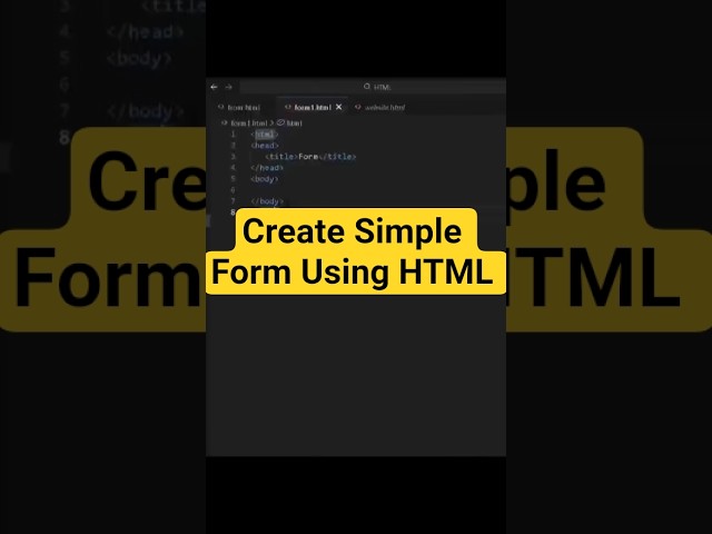 Create Form Using HTML #shorts
