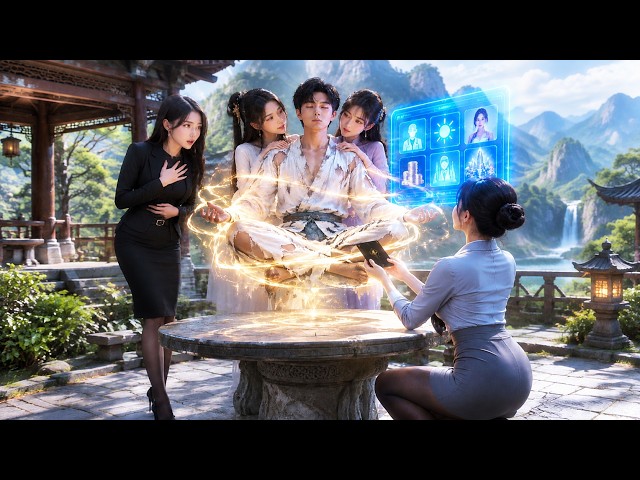 穷小伙阳气过盛把美女师娘的黑丝套装给冲破了，原来他是即将下山赴婚的神医！仅凭两指一点就把美女总裁身上的隐疾治愈了，她心甘情愿的献身报恩，和小伙夜夜深情9次！