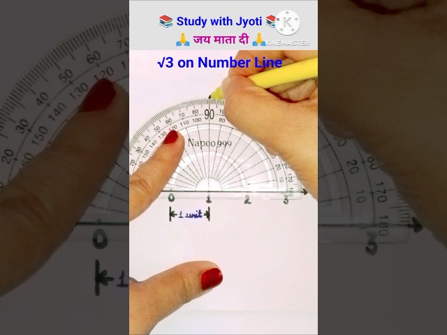 Class 9 Maths || How to represent root 3 on number line #shortsfeed #shorts #ytshorts