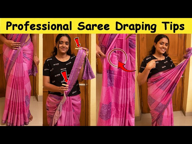 10 UNIQUE Saree Draping Tips | Professional tips & tricks | SD VLOGS