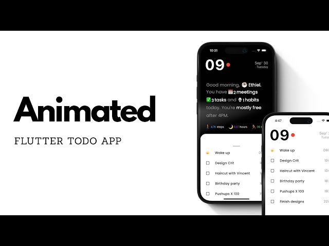 Flutter Drag Animation - Todo Animated App