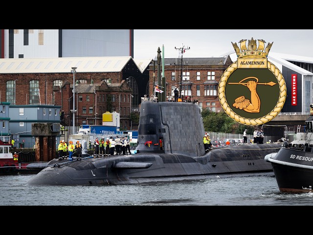 Royal Navy’s newest attack submarine leaves shipyard after 13 years under construction
