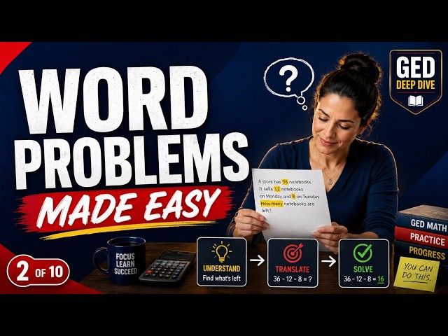 GED Word Problems: Turn English Into Math Step by Step