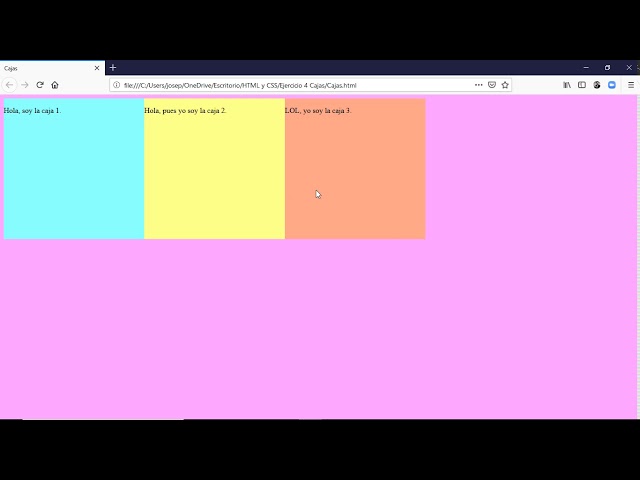 L22 Aprendemos a colocar cajas. La propiedad CSS float