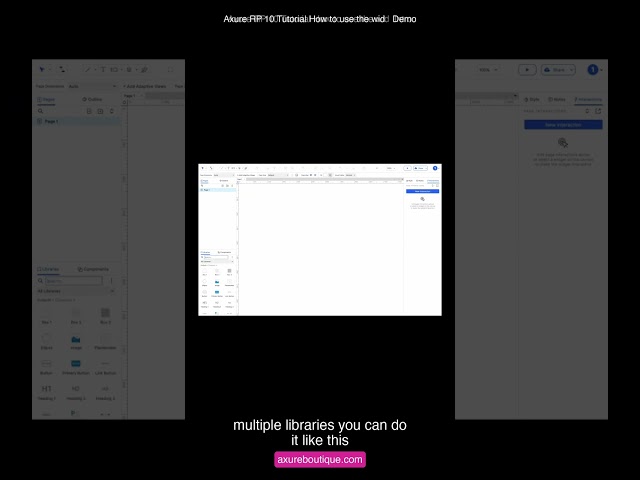 Axure RP 10 Tutorial How to use the wid   Demo