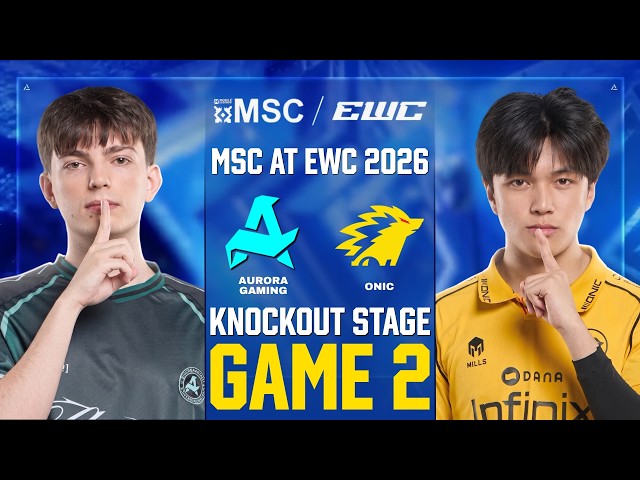 [GAME 2] AURORA vs ONIC ID MSC AT EWC 2026 KNOCKOUT STAGE | RORA vs ONIC