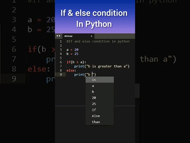 If and else condition in Python #python #programming