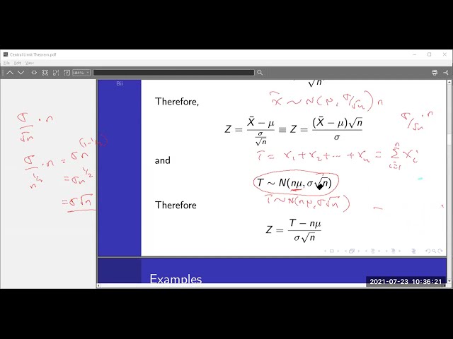 central limit theorem normal random variable probability distribution