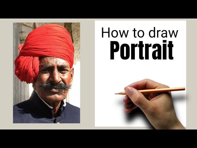 How to draw portrait sketch || step by step tutorial for beginners ||
