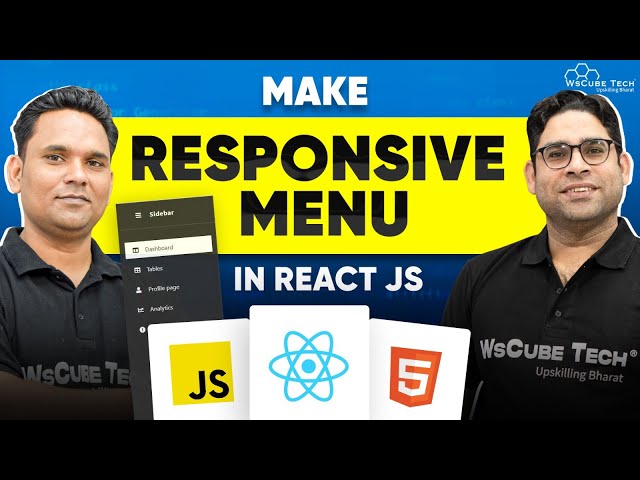 React JS Project: How to Create Responsive Navbar Menu From Scratch in 8 Minutes
