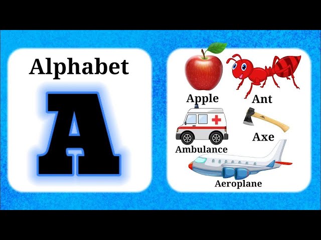A To Z Alphabet With Spelling  5 Words Learning For Kids.