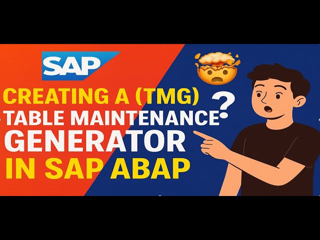 Creating a (TMG) Table Maintenance Generator in SAP ABAP