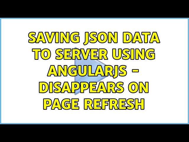 Saving JSON data to server using AngularJS - disappears on page refresh