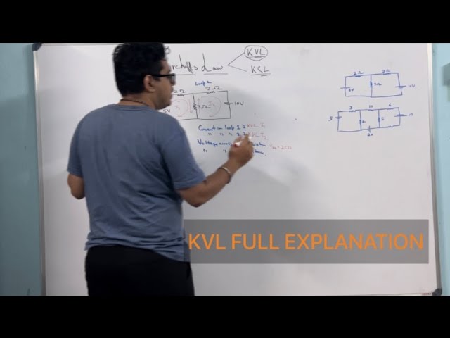 Kirchhoff’s Voltage Law (KVL) explained and KVL numerical problem , KVL law EEE, Circuit Analysis
