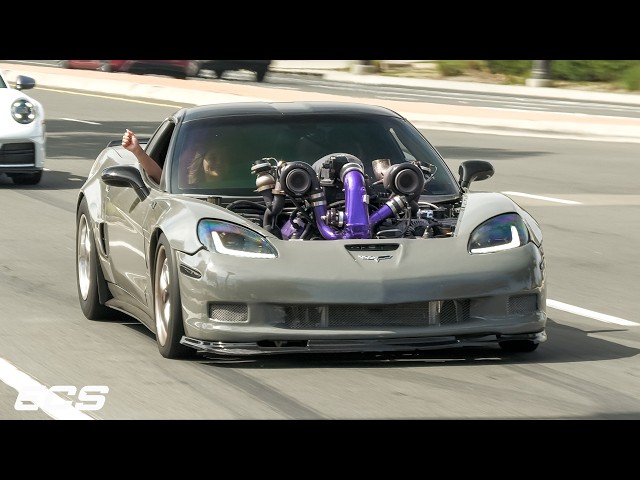 Supercars Accelerating at South OC C&C - Revuelto SV, Gintani Revuelto, Regera, Twin Turbo Corvette