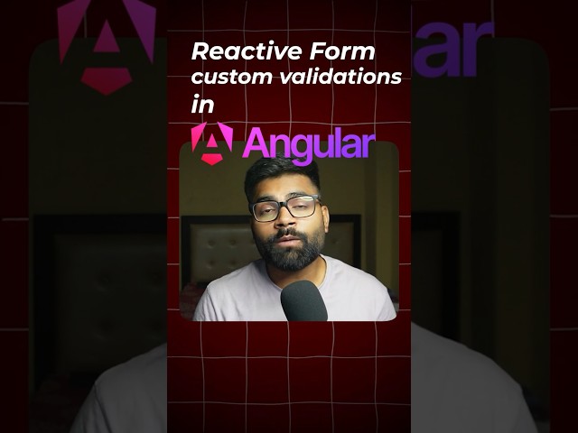 ✅ Custom Validations in Reactive Forms in Angular 🔥 #Angular  #coding