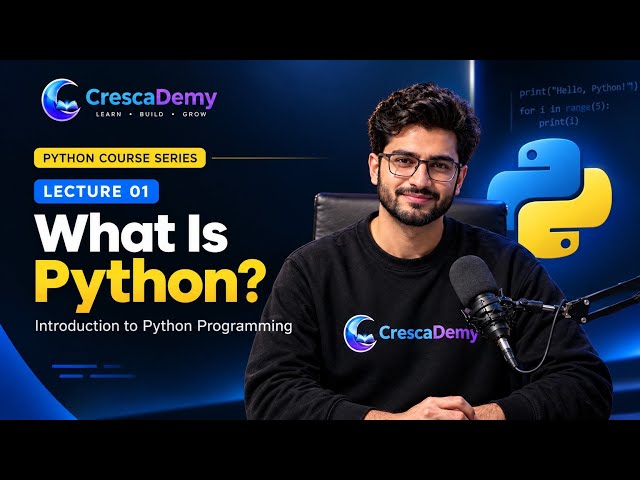 Python Lecture 01: What Is Python? | Introduction to Python Programming | CrescaDemy